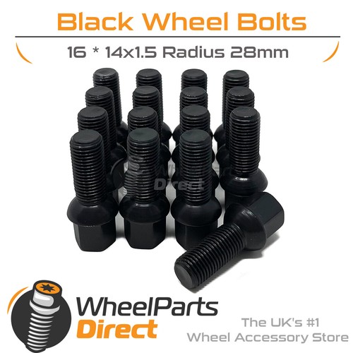 Wheel bolts 14x1 black - 14x1.5,
