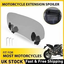 Motorbike Windshield Motorcycle Clip On Wind Screen Deflector Extension Spoiler