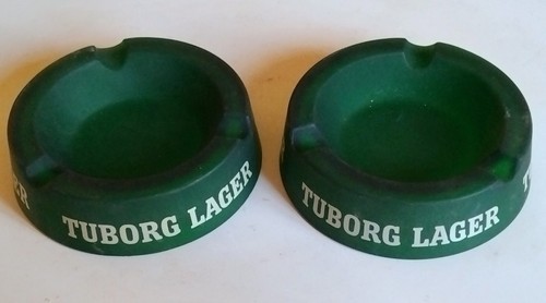 Vintage tuborg lager beer - 2x,