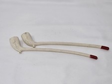 2 x Vintage Clay Tobacco Pipe