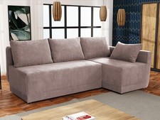 L-Shaped Corner Sofa Bed with Storage Bonell Springs New NESTOR CORDUROY
