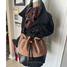 ZARA Brown Suede Bucket Bag