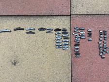 assorted set of wheel balancing weights