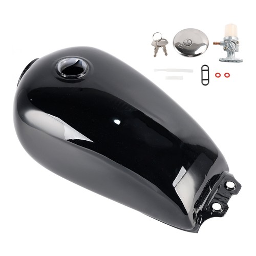 Black cafe racer bobber gas - black,