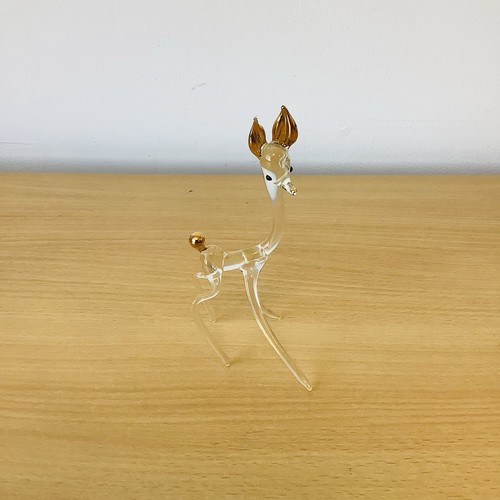 Vintage lamp work glass - , deer