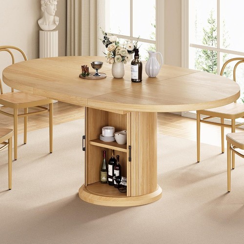 Extendable round dining table - dining,