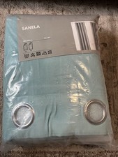 IKEA SANELA Velvet Curtains Turquoise 140x300cm Discontinued Sealed 