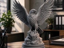 Majestic Eagle Statue on Rock