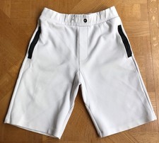 Zara Mens White Mix Pullover Elastic Waist Jersey Shorts S Back Zip Pockets