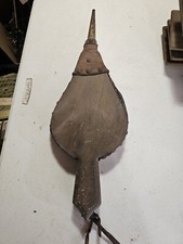 Antique 19th Century Wood Studded Leather Blacksmith Fire Bellows