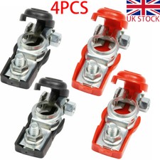 4X Leisure Battery Terminals Connectors Clamps Car Van Caravan Motorhome UK