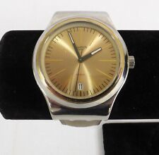 Original Swatch Sistem Sand Automatic Watch YIS411 Swiss 19 Jewels Leather Strap