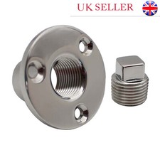 1" Hole 316 Stainless Steel Boat Garboard Drain Bung Plug For Boat Dinghy Marine