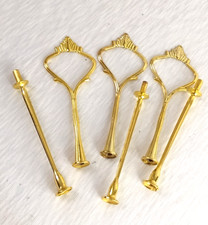 2 Tier Cake Stand Center Handle Rods Fittings Kit Brass 3 pcs New*