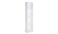 Malibu Narrow Bookcase - White