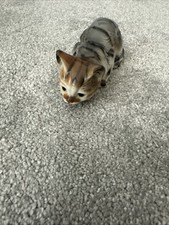 Vintage porcelain tabby cat - tabby,