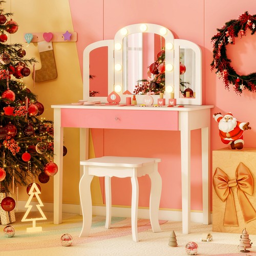 Vanity desk mirror - desk, and