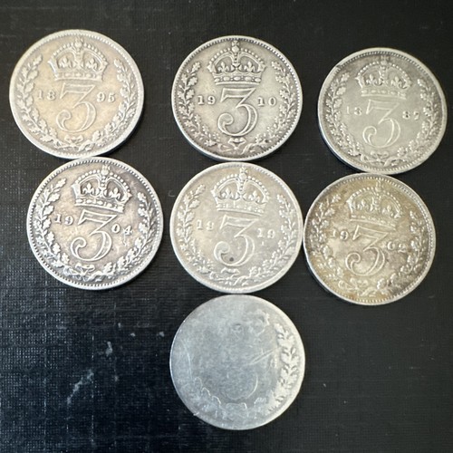 British silver threepence - british,
