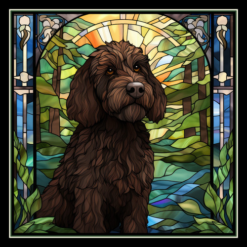 Black labradoodle dog large - labradoodle,