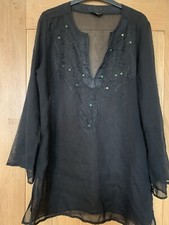 Ladies Black Beach Coverup
