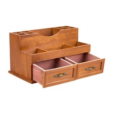 Wooden Desk Organiser Tidy Pen