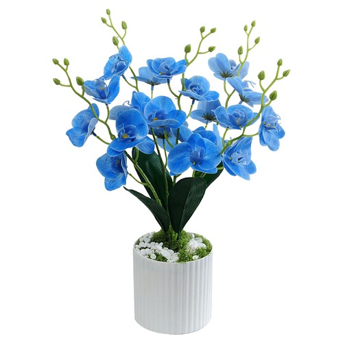 Artificial silk orchid potted - artificial,