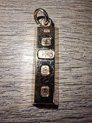 9ct yellow gold ingot pendant - 9ct,