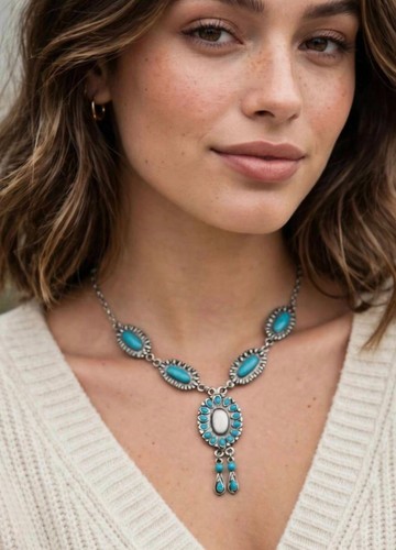 Turquoise squash blossom style - blossom,
