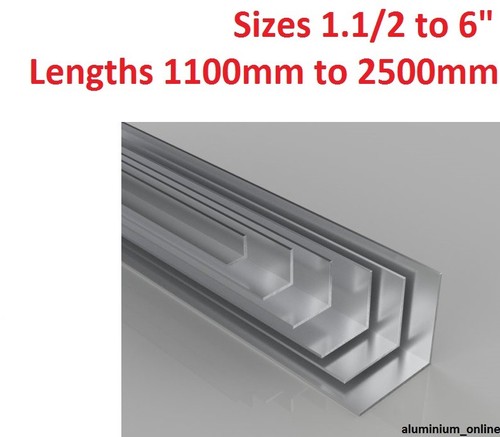 Aluminium equal angle 2 - equal, 1.1/2"
