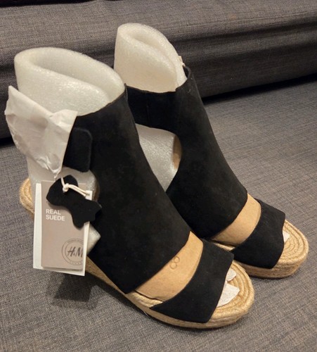 Real suede wedge heeled - suede,