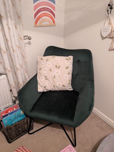 Forest green velvet - velvet, accent