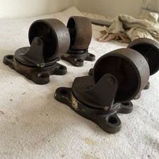 Antique / Vintage MB Schenck & Co Swivel Large Industrial Castors x 4