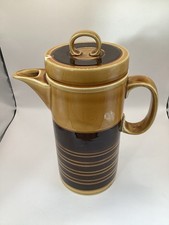 1970s Vintage Royal Alma Coffee Pot Ironstone Brown & Caramel Retro Not Hornsea