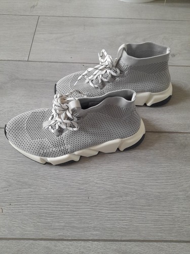 Grey slipper sock trainers - sock,