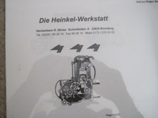 Heinkel Tourist 103 A1  Parts Manual in German.