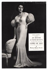 Judith Anderson "COME OF AGE" Clemence Dane / Richard Addinsell 1934 FLOP Flyer