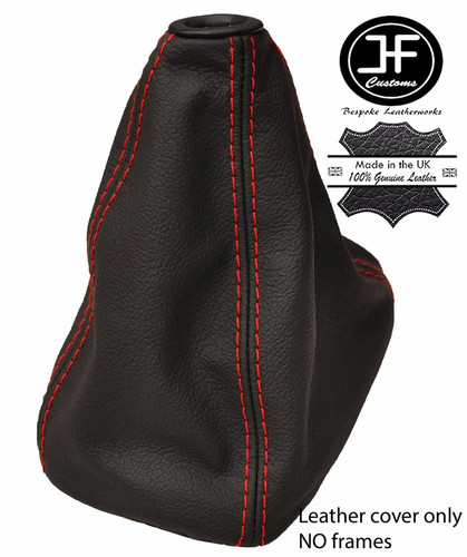Red stitching real leather - real,