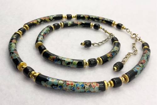 Vintage cloisonne choker - vintage,