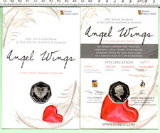 2021 GENUINE POBJOY MINT ANGEL WINGS 50p COIN  (HS 184)