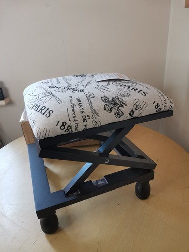 Adjustable footstool with - adjustable,