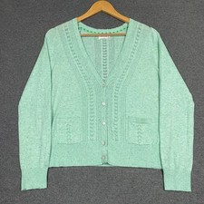 M&S Indigo Cardigan Leaf Light