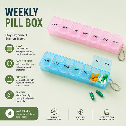 Day pill dispenser medicine - 7,