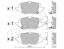 Rear brake pad set disc - disc,