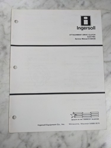 Ingersoll service manual - ingersoll,