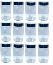 12x 1500ML Jars Plastic Clear