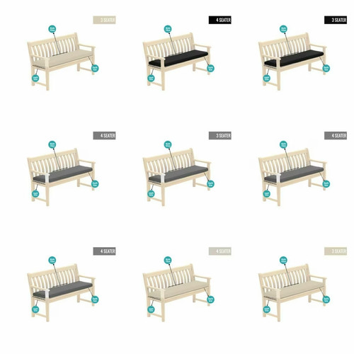 Outdoor seater bench pad - 3,