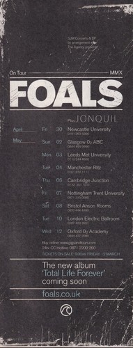 Foals 2010 tour - foals,