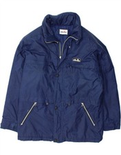 ELLESSE Mens Hooded Windbreaker Jacket UK 44 2XL Navy Blue Sports AV10