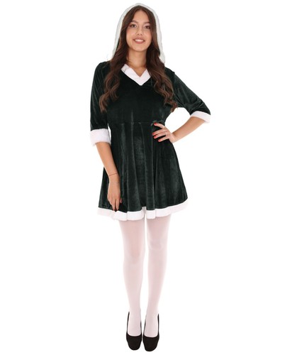Green mrs claus hooded outfit - claus,