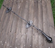 Antique Large Iron Mechanical Front Door Bell Pull